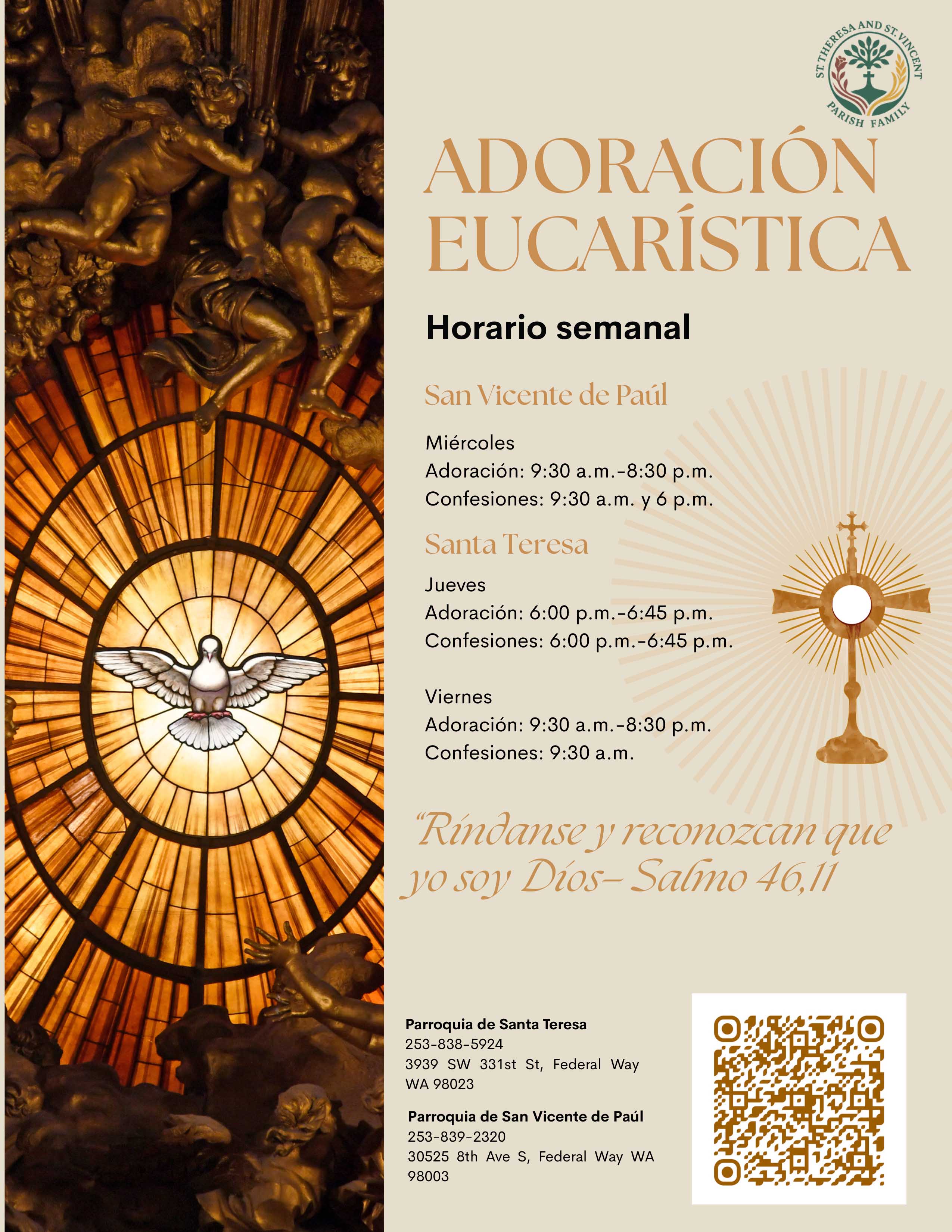 Eucharistic Adoration Flyer Spanish
