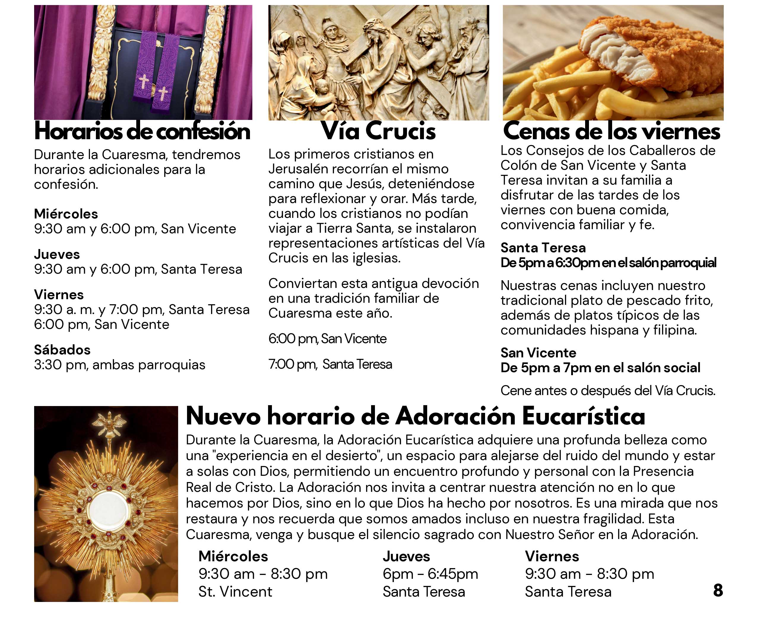 Spanish Lent opportunities